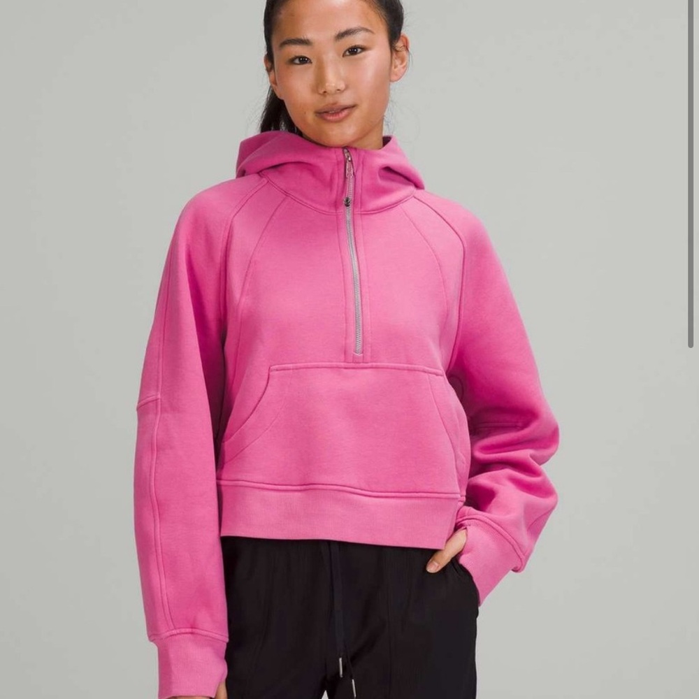 NWT Lululemon Scuba Oversized Funnel-Neck Half Zip, Pink